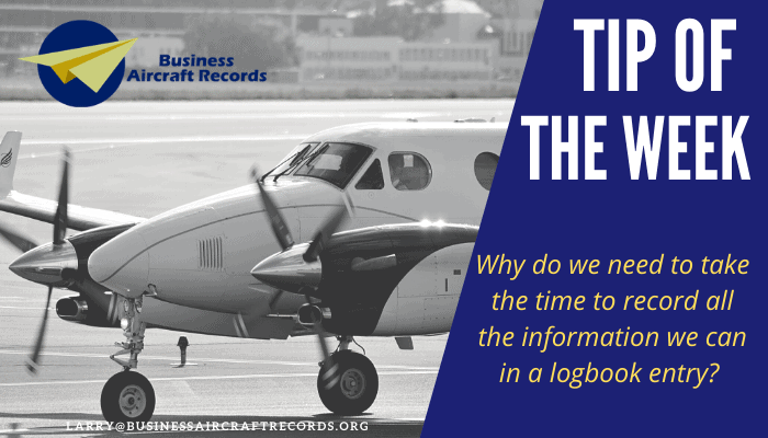 Business Aircraft Records - Tip of the Week 4