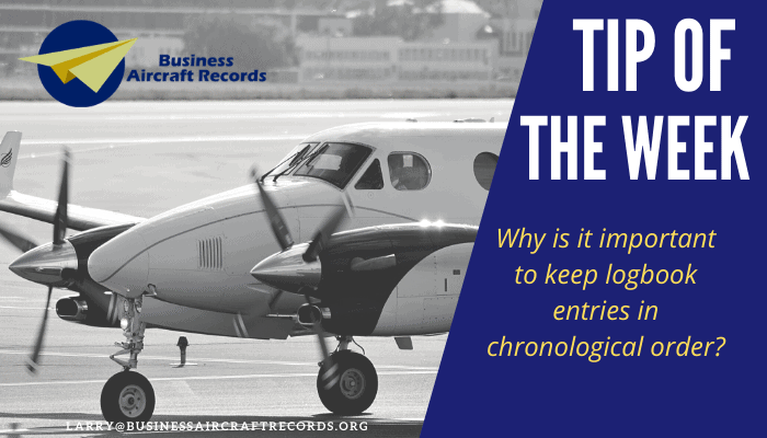 Business Aircraft Solutions Tip of the Week - Chronological Order