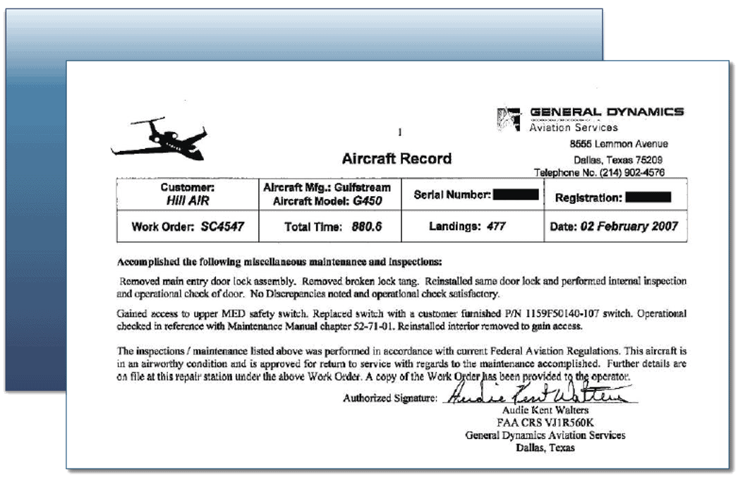 Aircraft Record